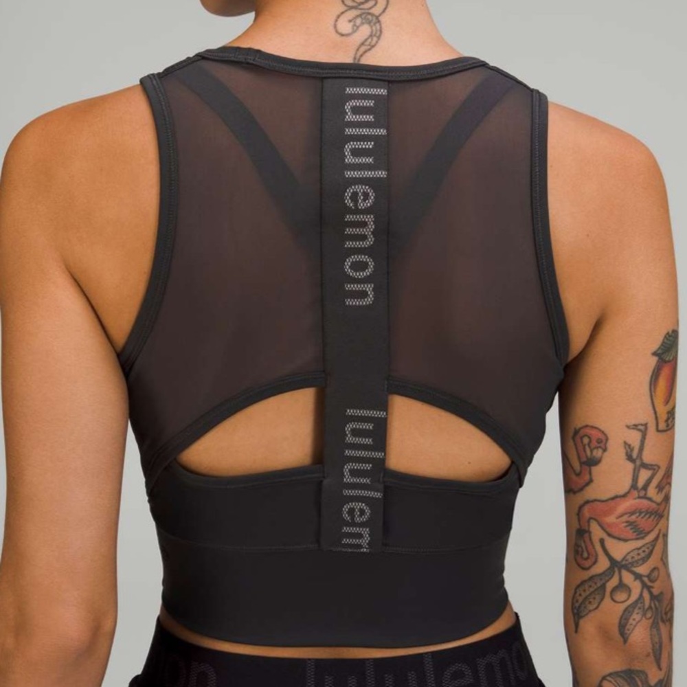 Lululemon Mesh-Back Training Cropped Tank Top